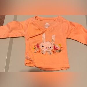 Peach and Pink Embroidered Kids Shirt